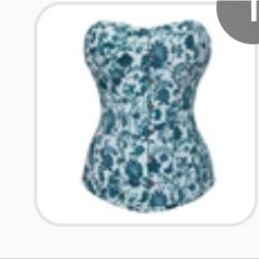 CORSET-STORY TEAL BATIK SIZE 14 CORSET